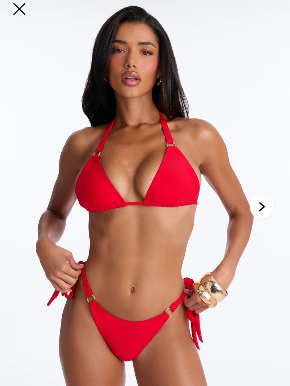 Fashion Nova Tana two piece bikini set - Red